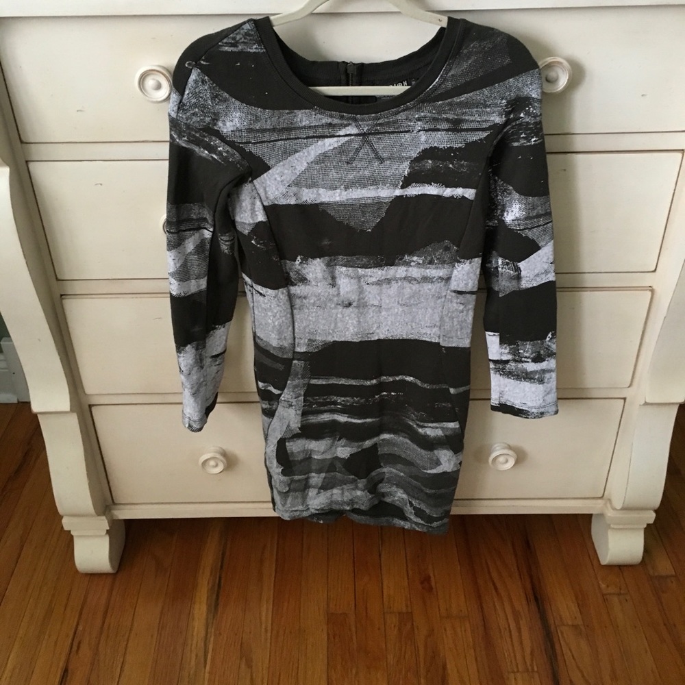 Religion Dark Grey Patterned Tunic